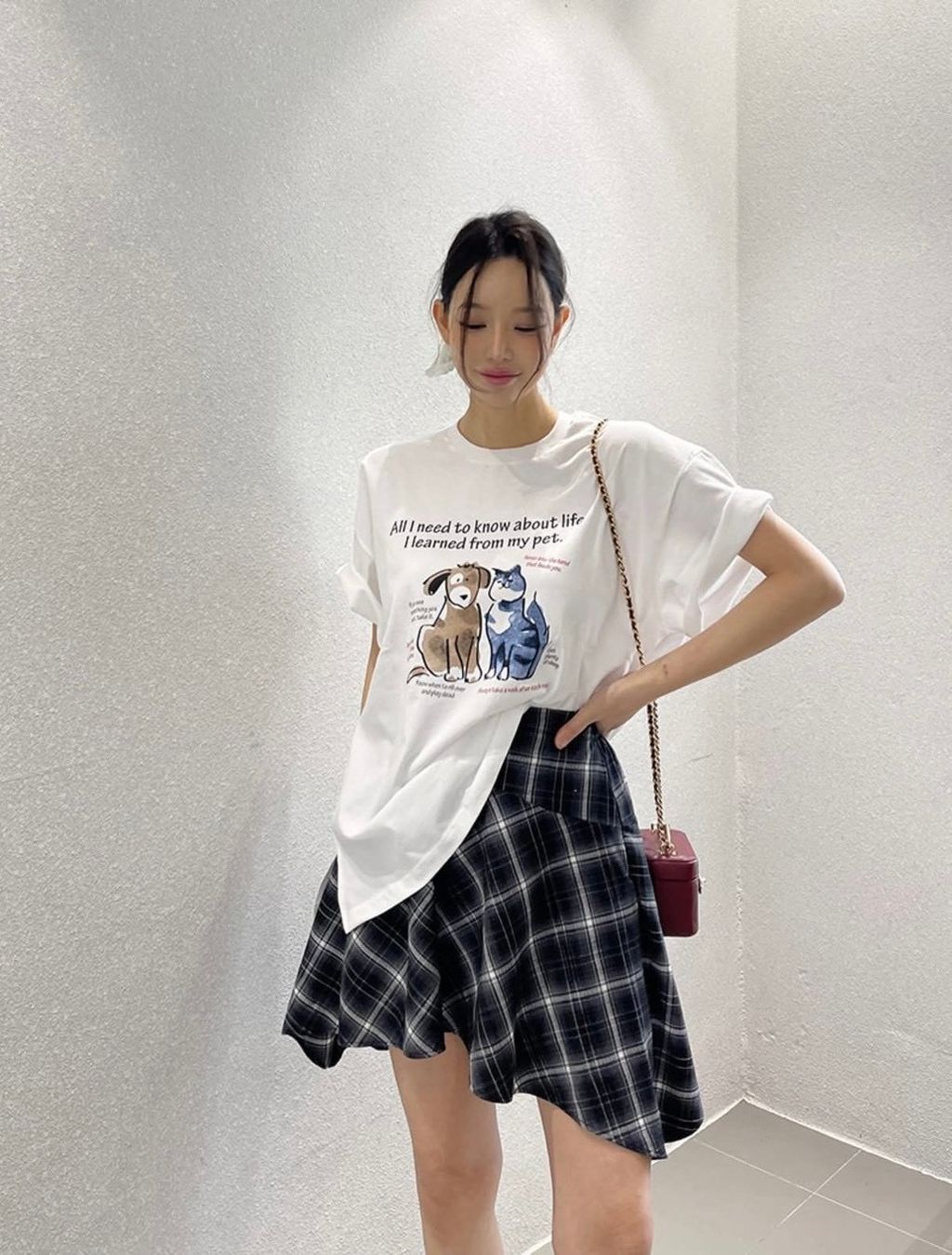 讓腿變細的魔法格裙1