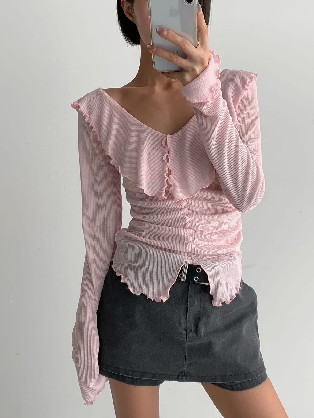 可甜可辣坑條上衣1