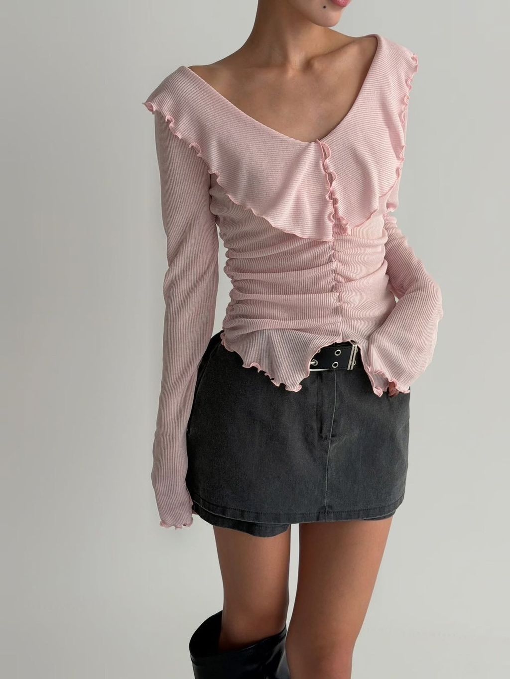 可甜可辣坑條上衣4