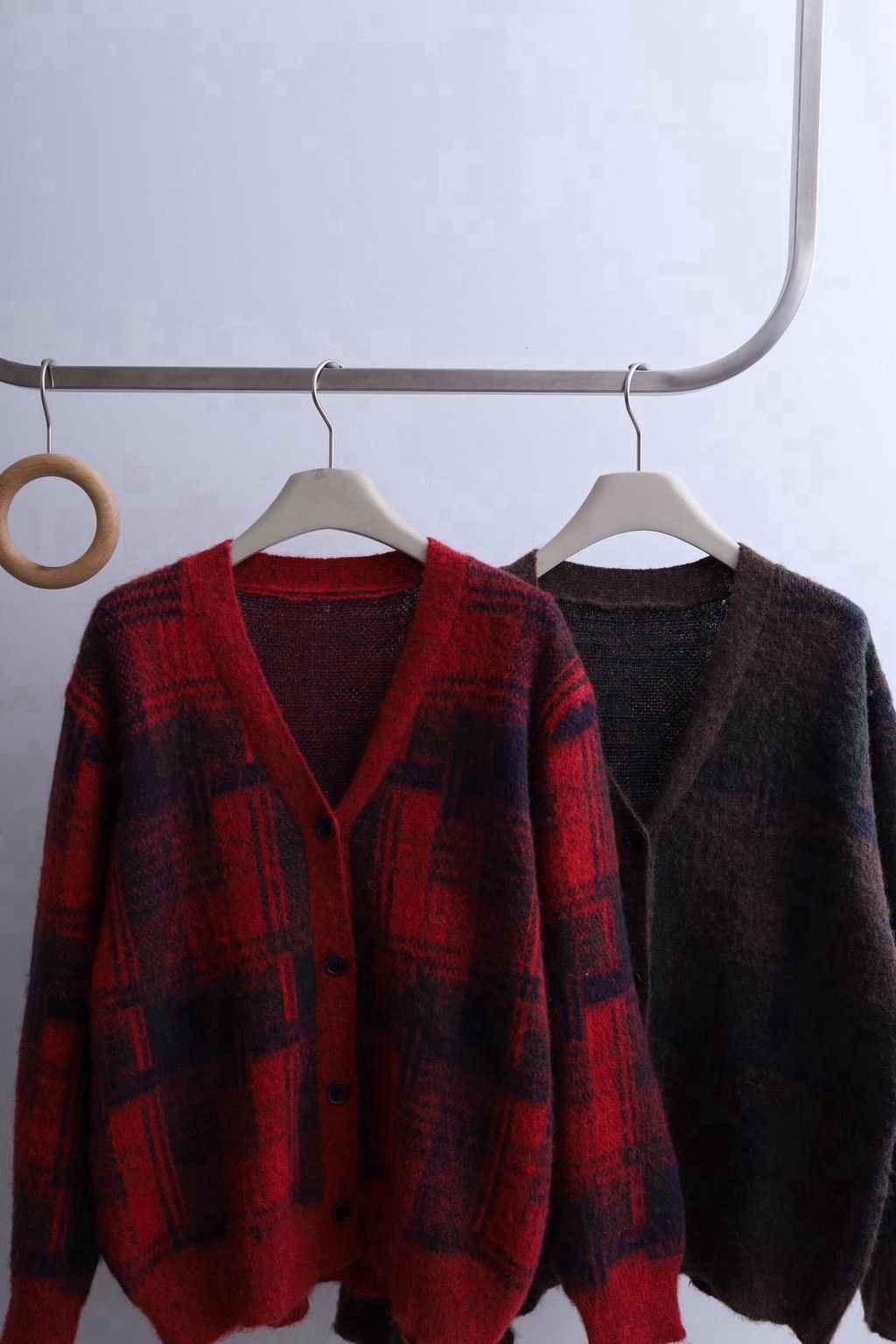 毛料開襟針織外套1