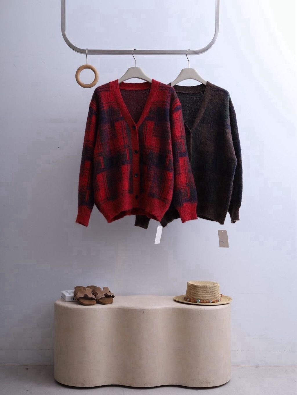 毛料開襟針織外套3