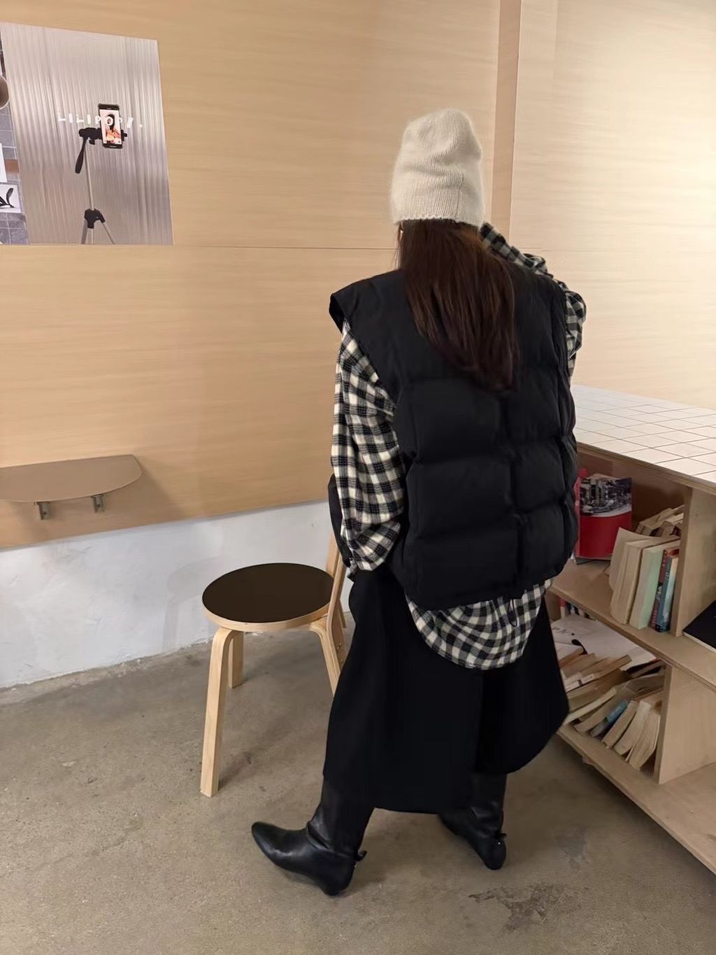 防風鋪棉側開釦背心3