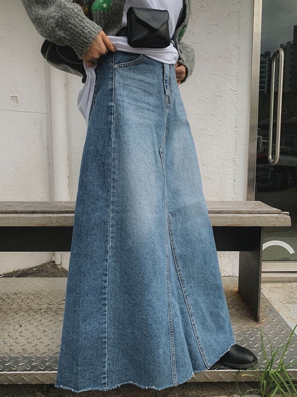 牛仔長裙2