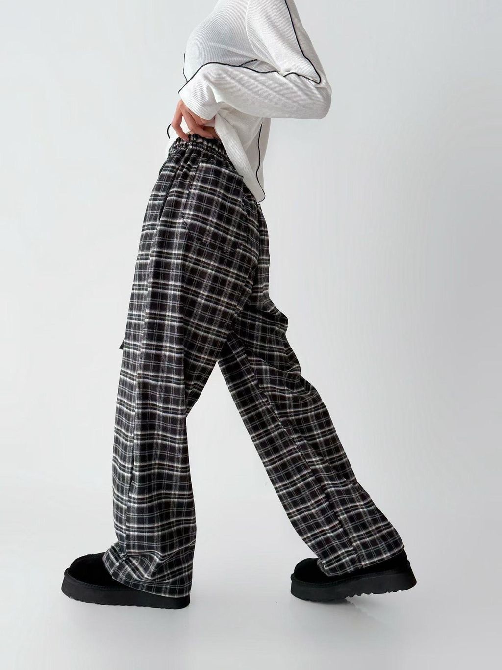 好好看時髦格子褲1