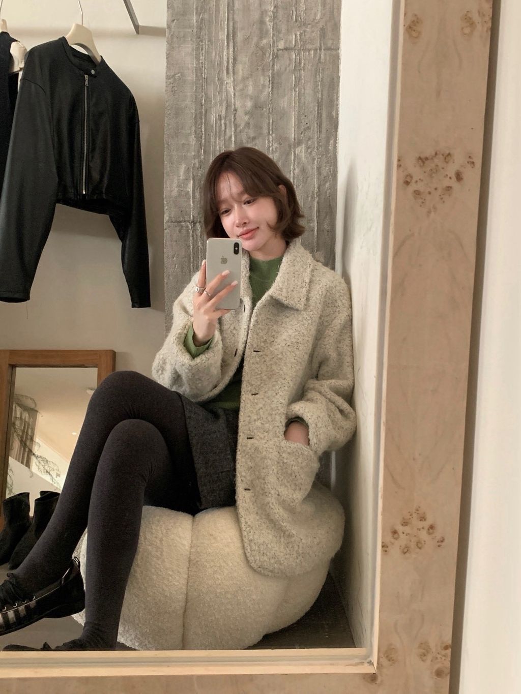 可愛羊羔毛外套1