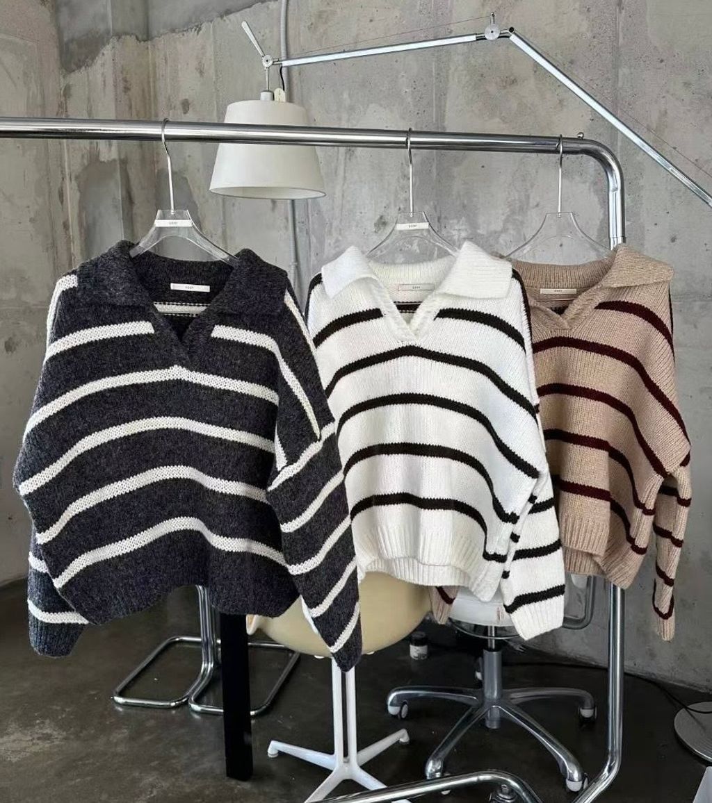 POLO領針織上衣5