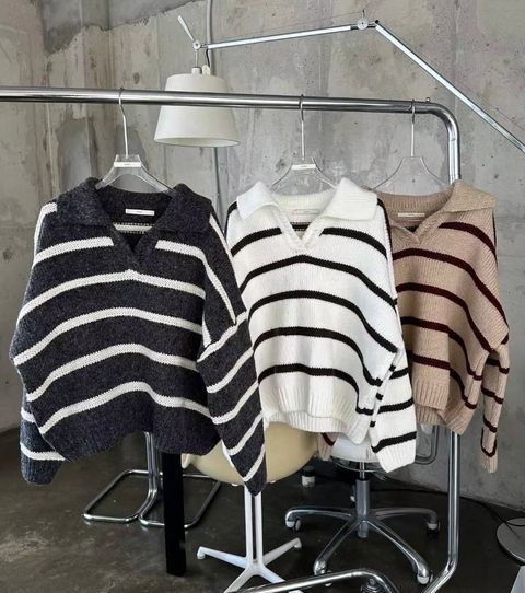 POLO領針織上衣5