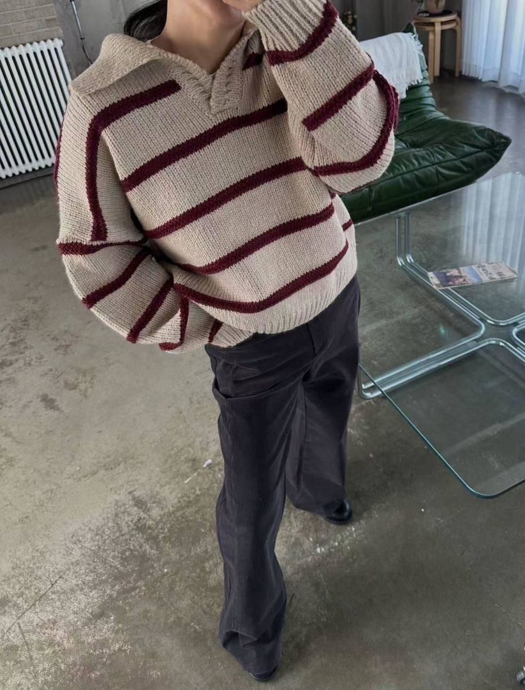 POLO領針織上衣2