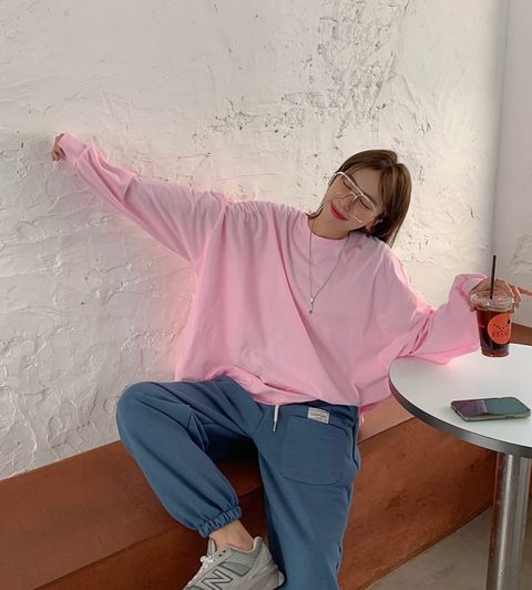 任意百搭粉色薄上衣1