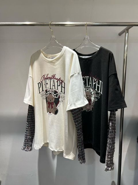 不幼稚熊熊拼接上衣2