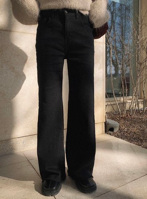 腿太長高腰直筒不貼腿褲1