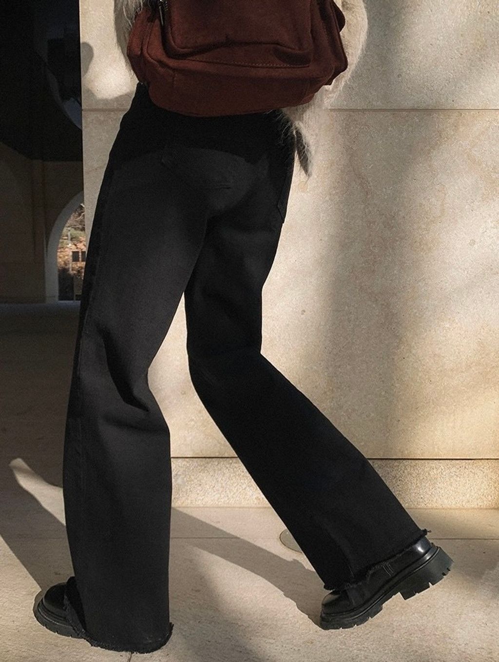 腿太長高腰直筒不貼腿褲3