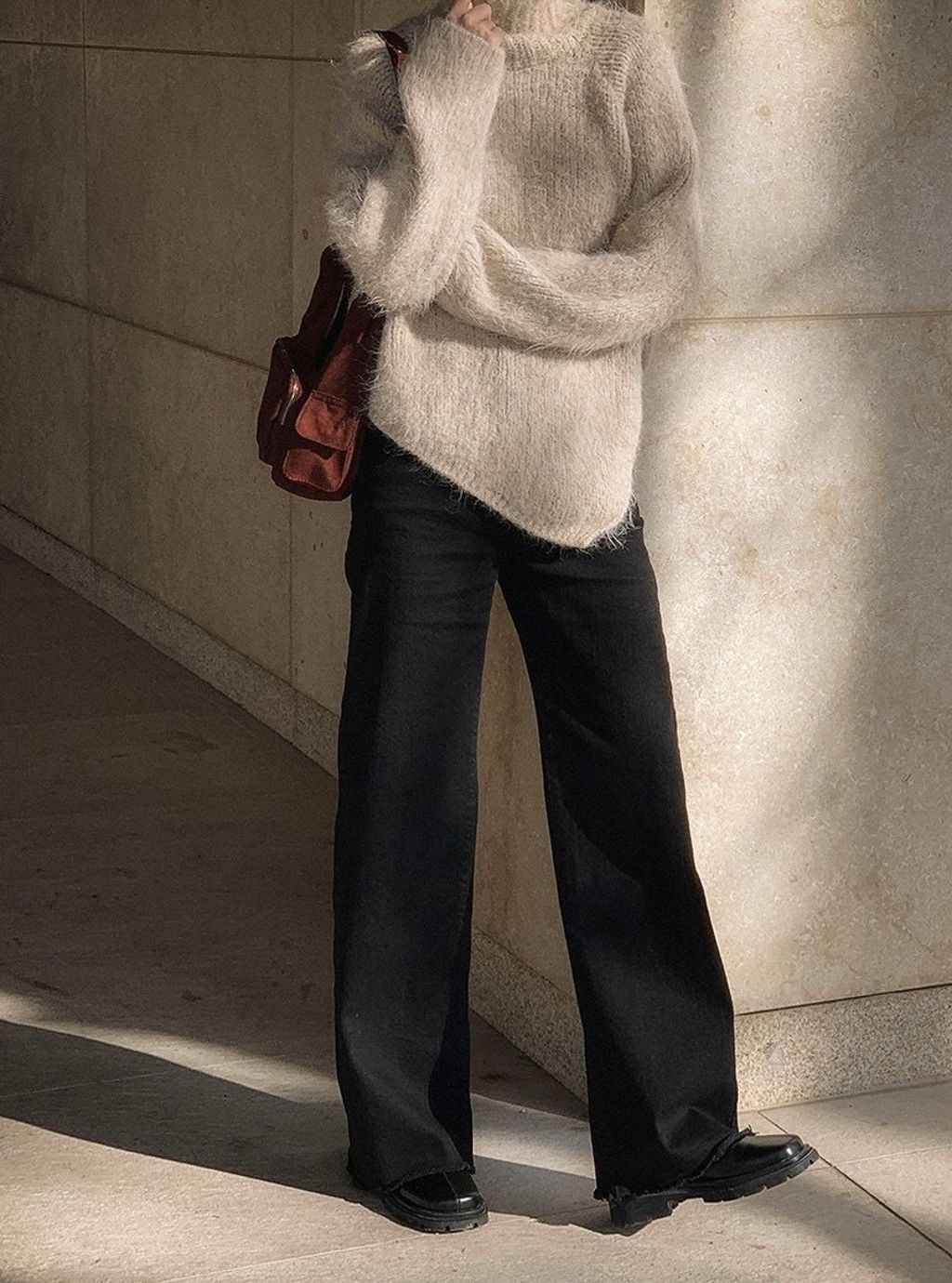 腿太長高腰直筒不貼腿褲4