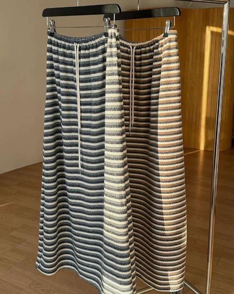 穿上變可愛的條紋長裙2