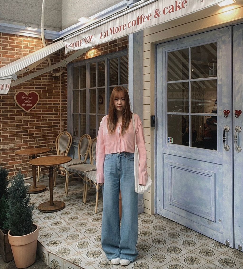 好看高腰寬牛仔褲2