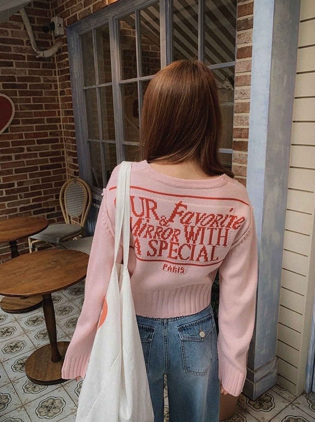 顯比例微短版針織衫1