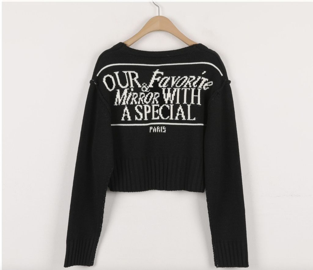 顯比例微短版針織衫4