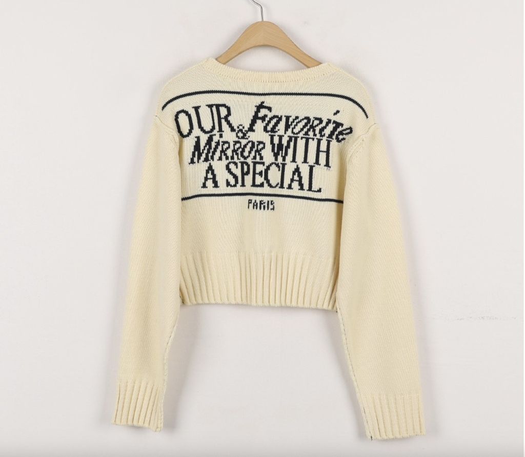 顯比例微短版針織衫6