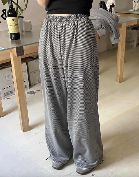 慵懶感條紋套裝5