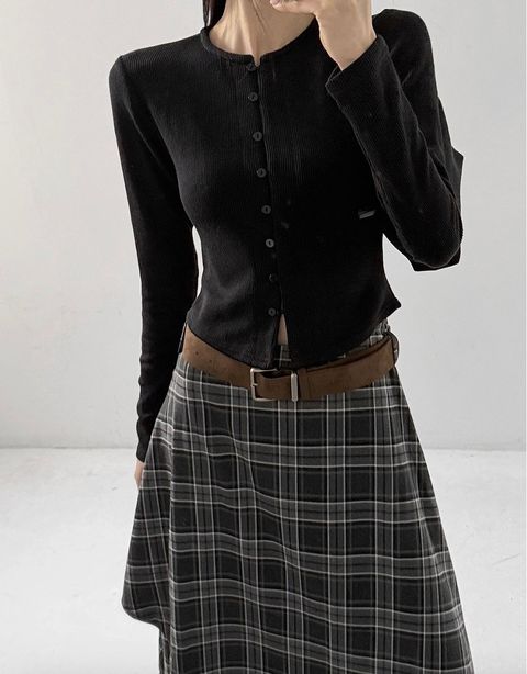 質感超好羅紋排釦上衣2