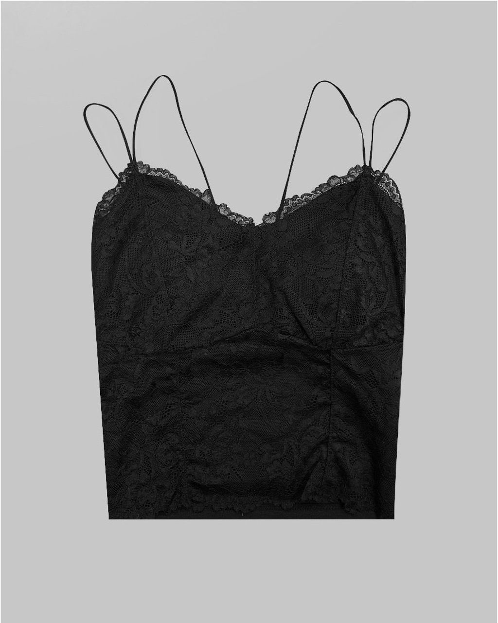 超美桃心領蕾絲細肩上衣5