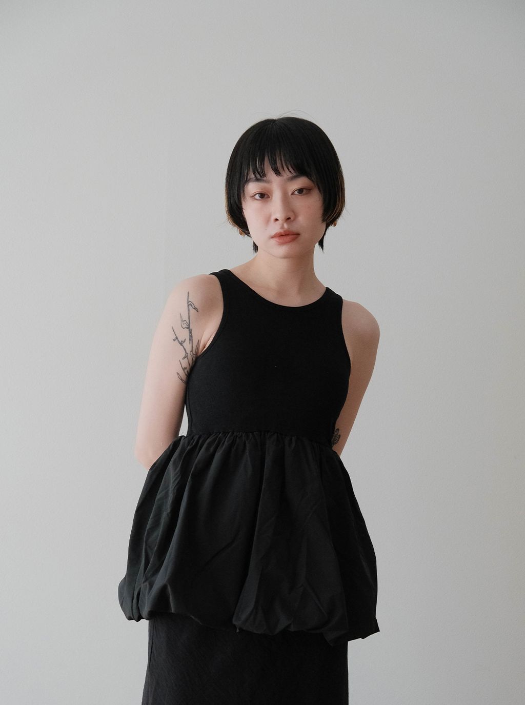 有胸墊Bra挖肩澎澎背心_M9