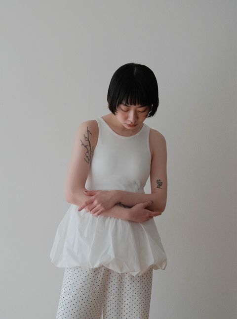 有胸墊Bra挖肩澎澎背心_M1