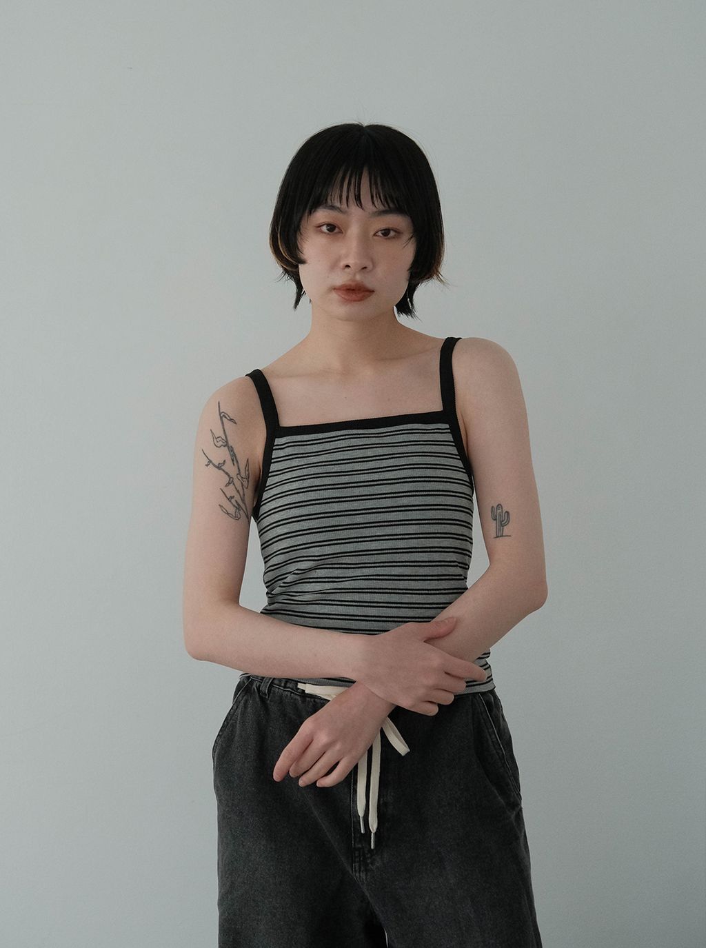 撞色線條Bra-Top背心_04