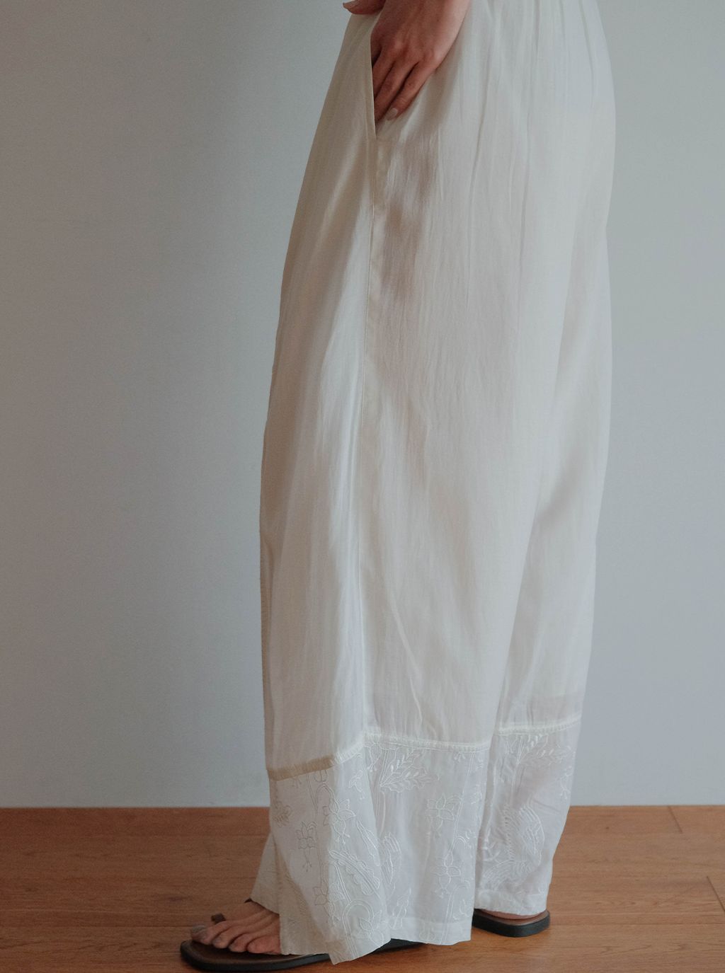 印度製-刺繡裹裙式寬褲M_03