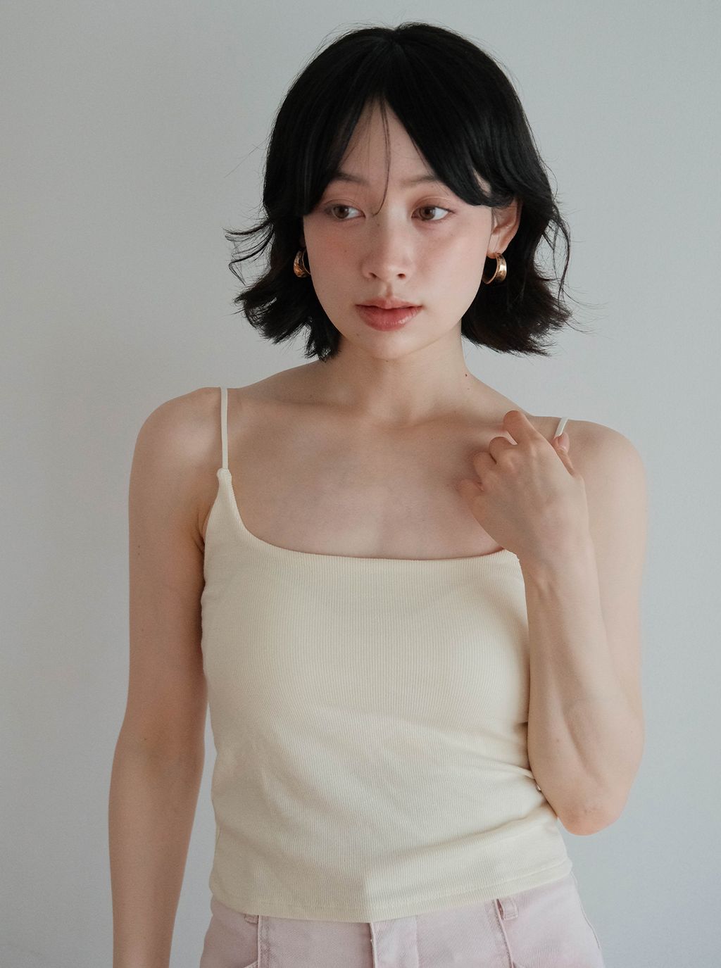 背後蕾絲拼接有Bra小背心_M04