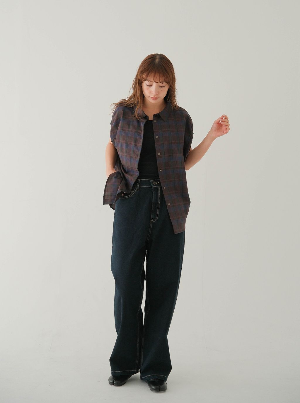 冷感夏季牛仔直筒寬褲_M18