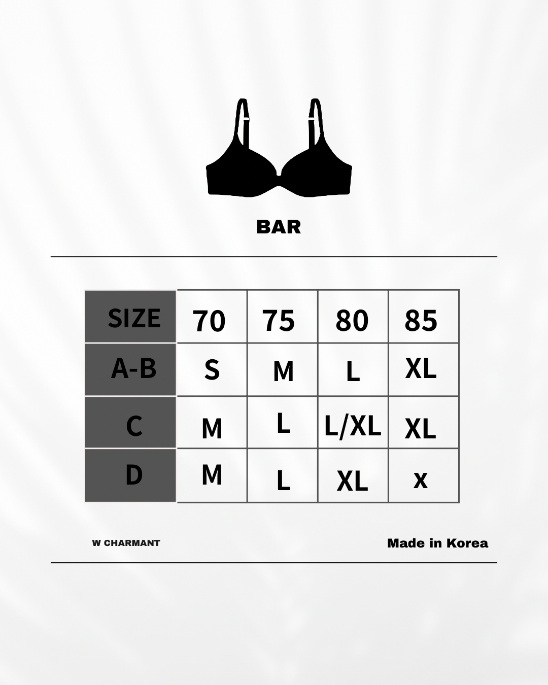 Black and White Minimalist Clothing Size Chart Instagram Post
