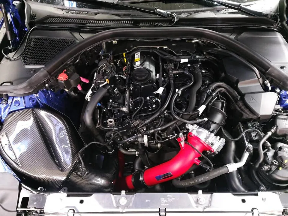 FTP B48/B46 charge pipe V2 — kit components laid out
