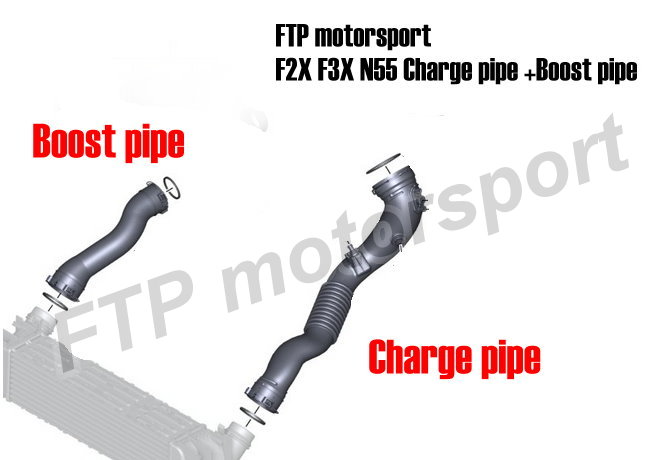 FTP F2X F3X N55 charge pipe and boost pipe combination kit package overview