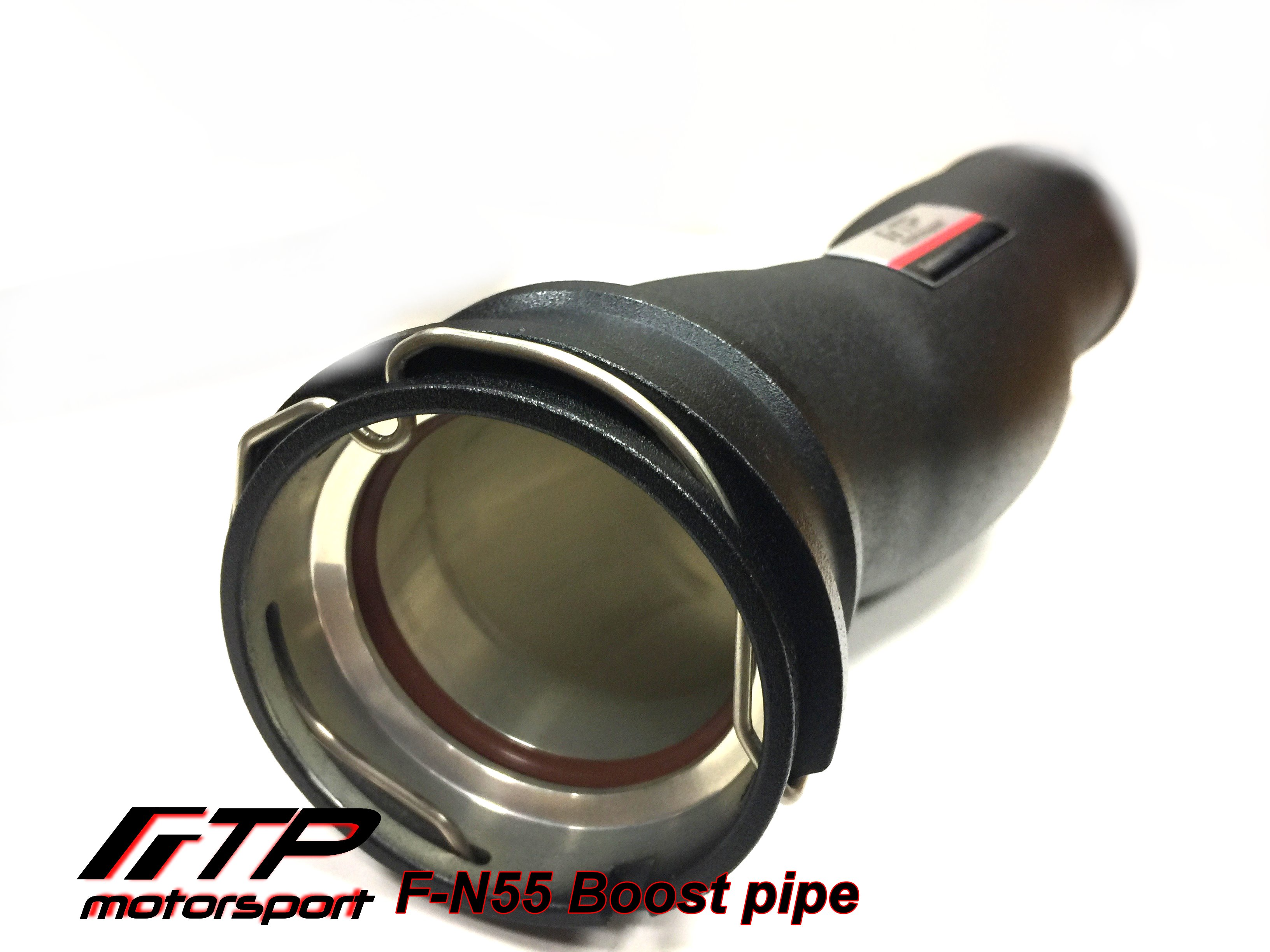 Side view of FTP F2X F3X N55 charge pipe kit