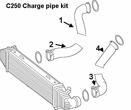 FTP Benz W204 C250 charge pipe kit 1.8T-1