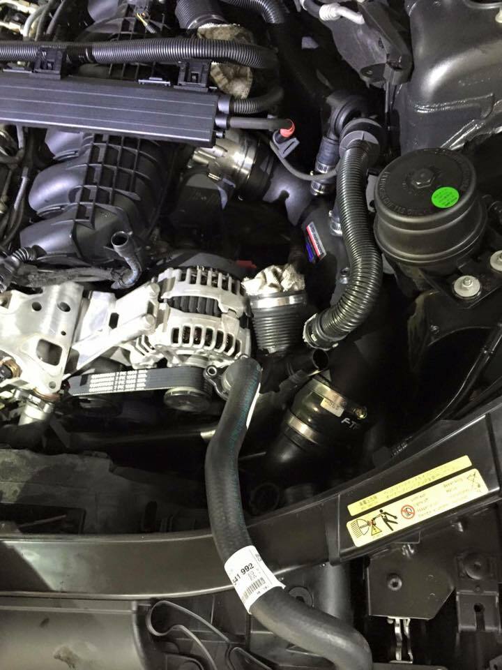 FTP N54 charge pipe kit overview with aluminum piping and couplers