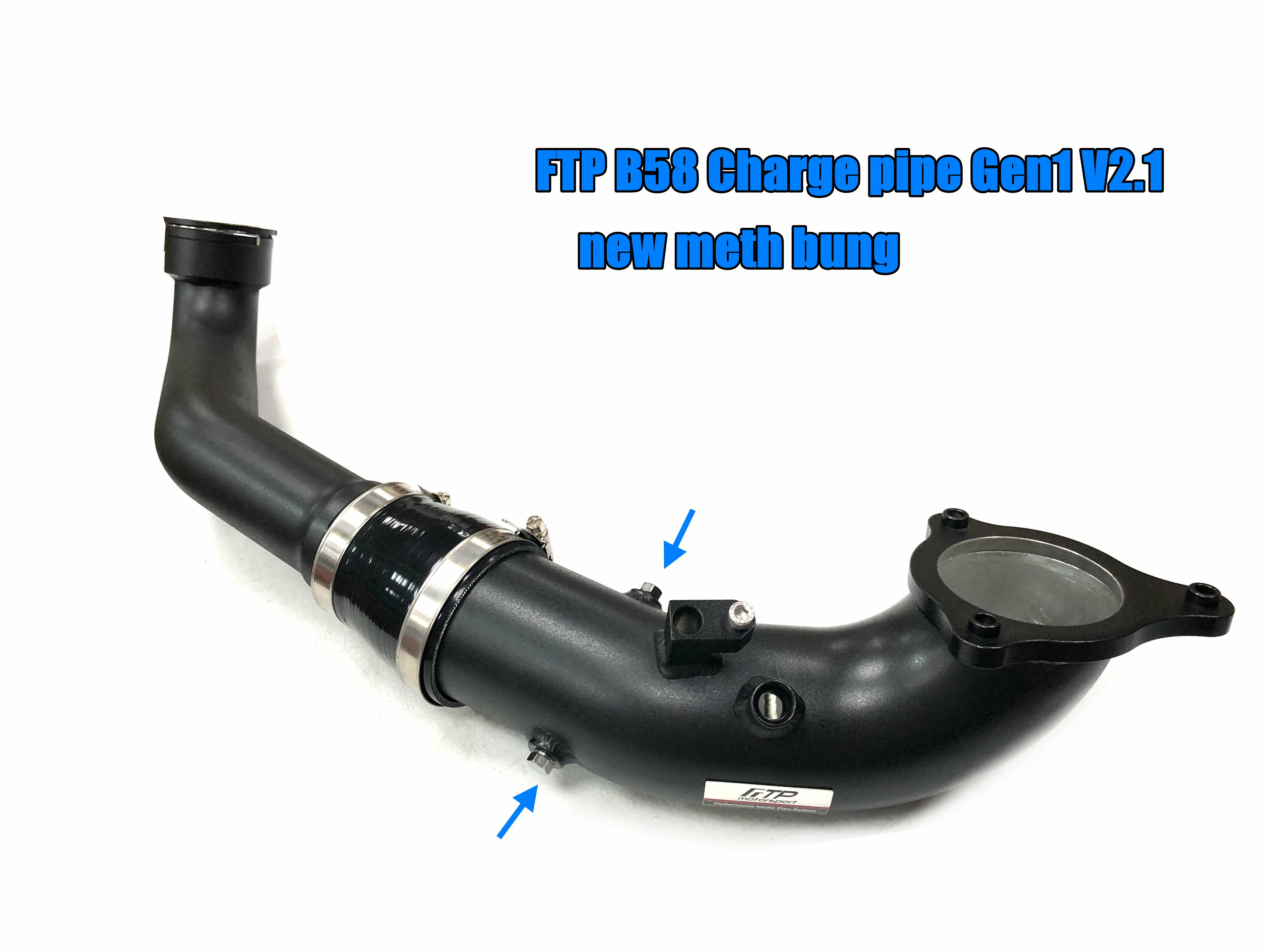 FTP BMW B58 charge pipe Version 2.1 with dual meth bungs