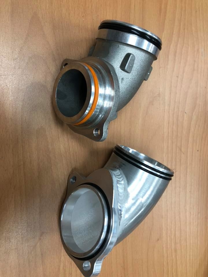 Comparison of FTP Inlet Pipe and Original Plastic Pipe