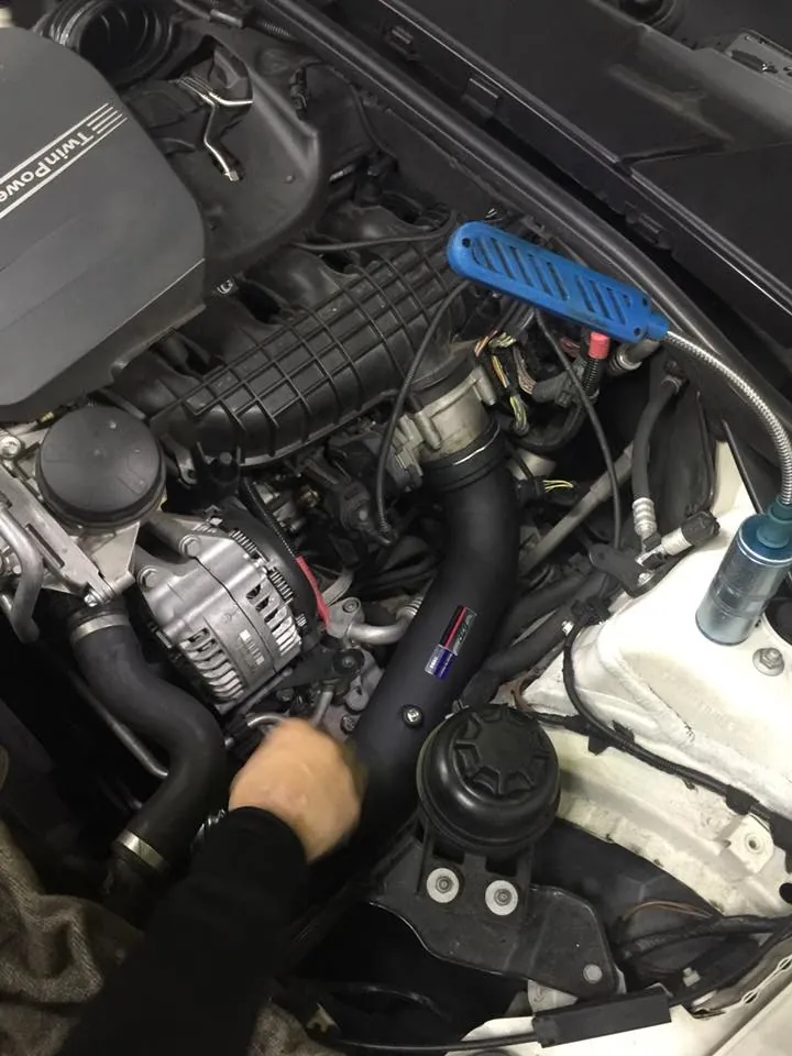 FTP N55 charge pipe front angle view