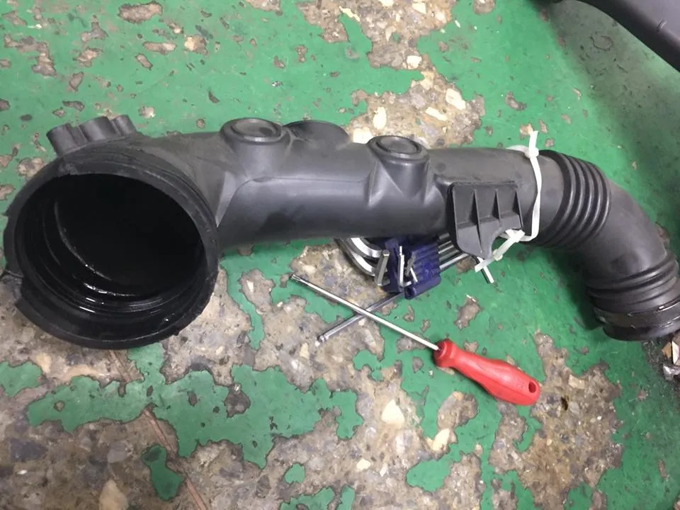 FTP N55 charge pipe installation close-up