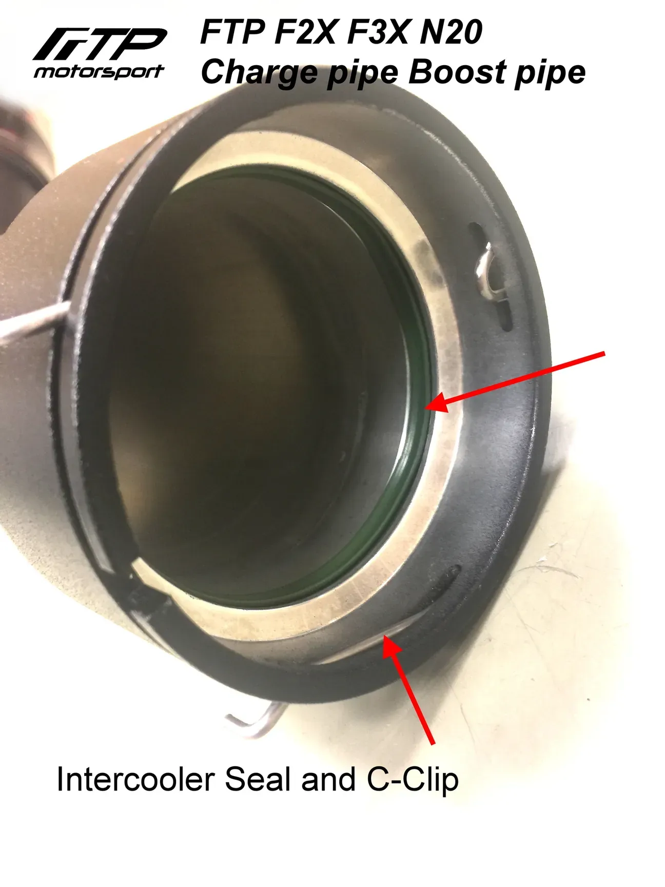 BMW N20 charge pipe and boost pipe kit - installed view