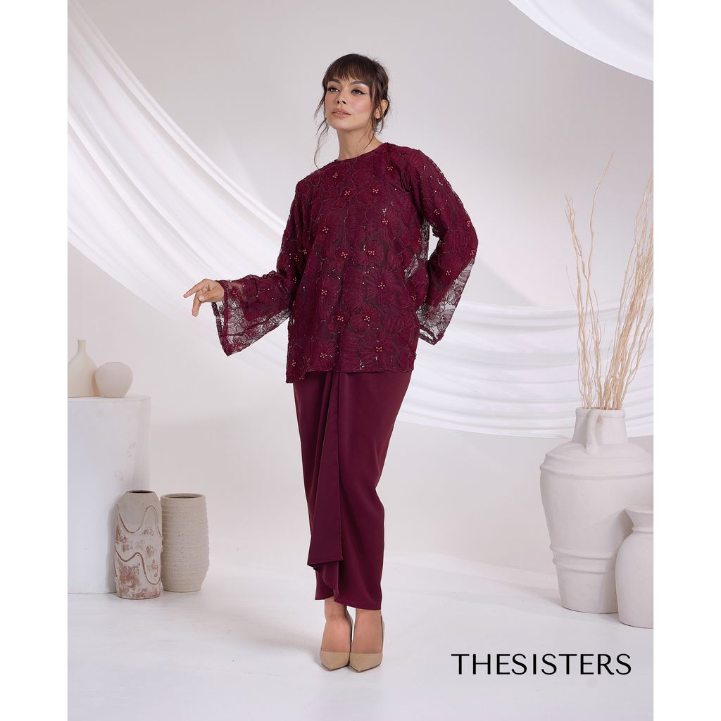 JPG COLOUR BLOSSOM BURGUNDY