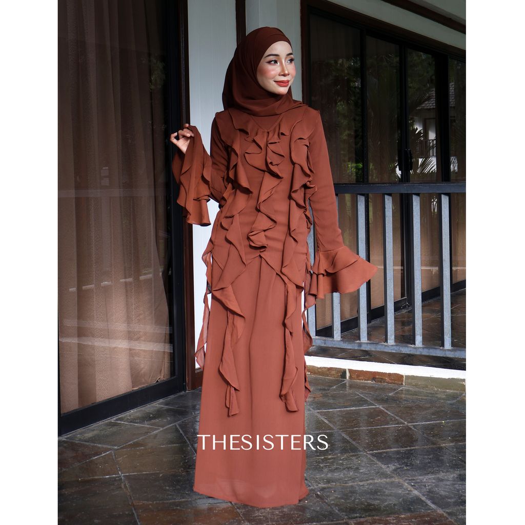 JPG COLOUR RUFFLE RAYA RICHBROWN