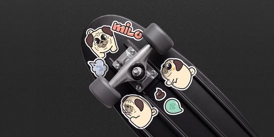 Se-ticker Milo the pug | Creatist