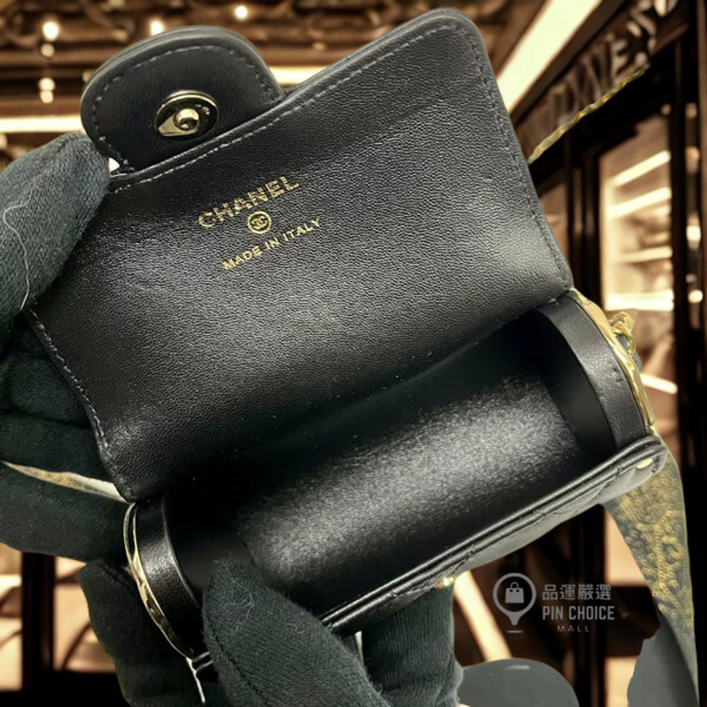 小羊皮菱格紋迷你圓筒斜背包2