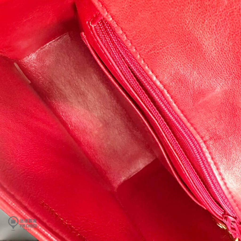 紅色 羊皮 肩背包3
