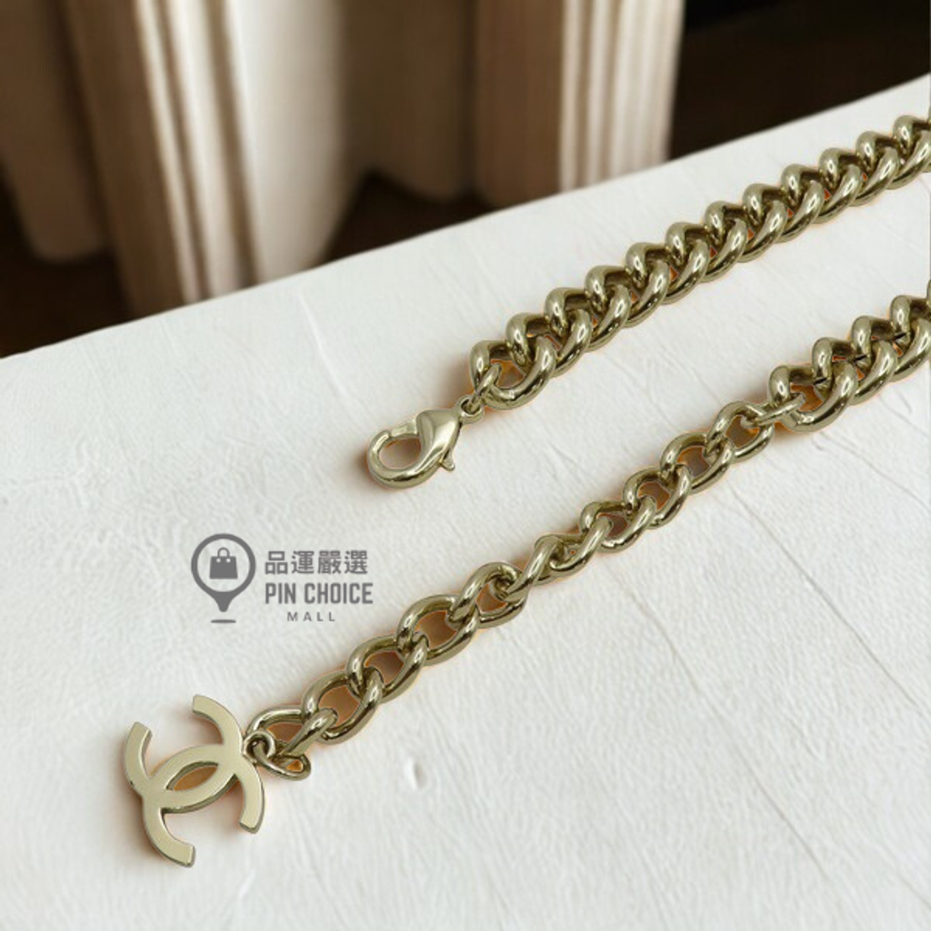 黑色 金屬 COCO 琺瑯方形頸鍊3