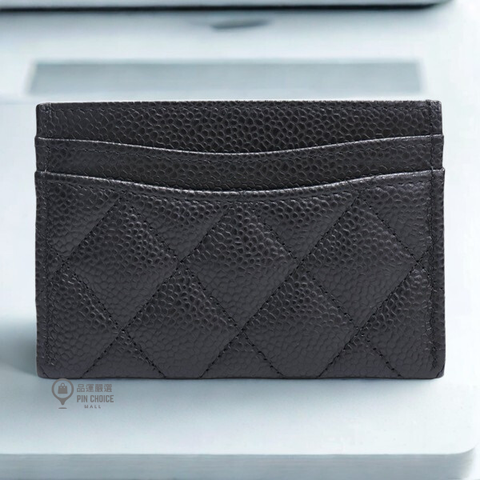 黑色牛皮 菱格紋 荔枝紋 名片夾 卡夾1