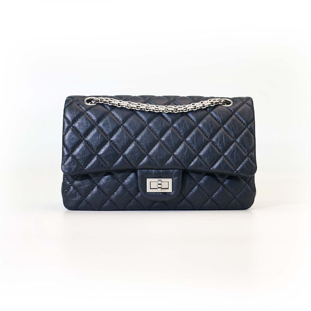 頭層牛皮鏈條小香風菱格包